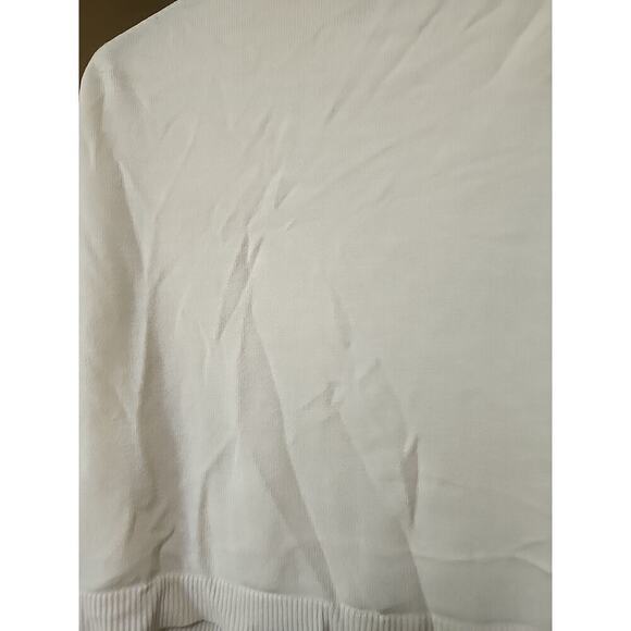 REP OF KOREA 50's 100% Virgin Acrylic Flower Embroidered Cardigan Small A99 - Picture 5 of 6